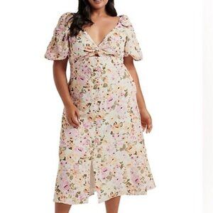 Evernew plus size floral Tilly maxi dress